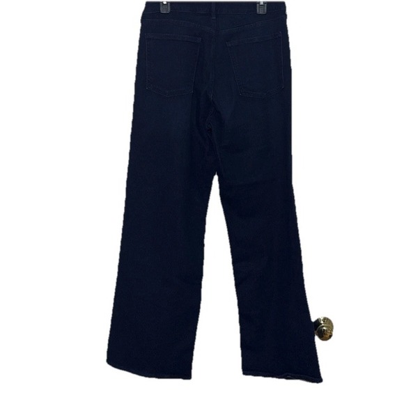 Old Navy Jeans Womens Sz 12 Wow Wide Leg River Dark Blue Wash High Rise Stretch - Picture 5 of 13